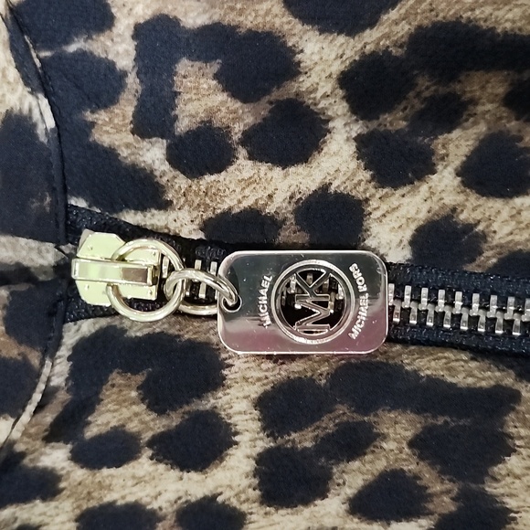 Micheal Kors Leopard Print Crop Jacket... Size M - Picture 2 of 2